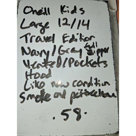 ONeill TRVLR Kids Hooded Jacket Large Black & Blue Nylon - Picture 9 of 9